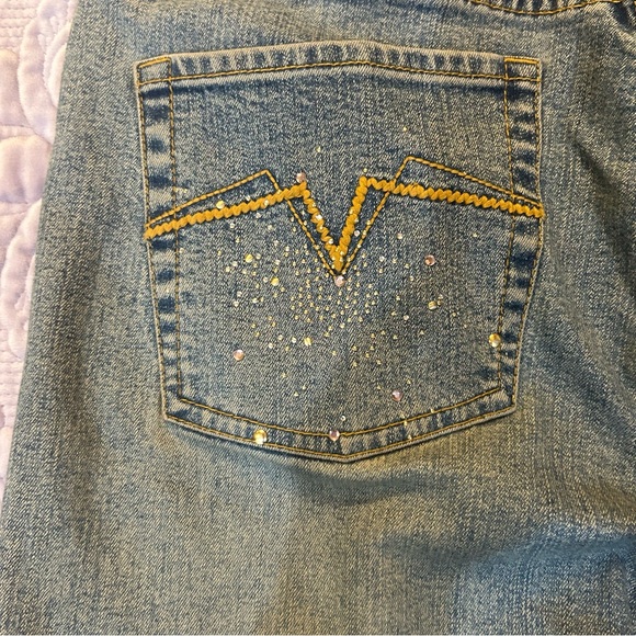 Votre Nom Jeans with rhinestone.  Size 12 - Picture 7 of 10
